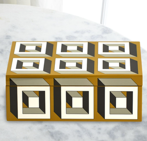 กล่องของขวัญทำจากเรซินฝังกระดูกแบบทำมือสำหรับตกแต่งจากอินเดีย - Product Image 2