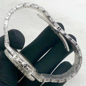 นาฬิกาหรู VVS Baguette Moissanite เพชรเย็นออกฮิปฮอปเคลื่อนไหวอัตโนมัตินาฬิกาข้อมือกลแฟชั่นหรูหราสวมใส่สำหรับผู้ชาย - Product Image 3