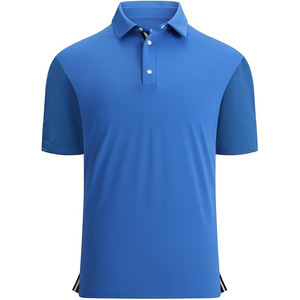 Polos de punto para hombre, camisas informales de manga corta con botones, camisas clásicas de ganchillo con cuello de Polo de Golf - Product Image 1