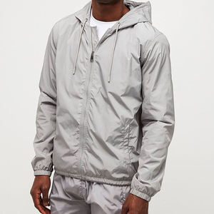 แจ็กเก็ตกันลมกันฝนสำหรับผู้ชายเสื้อแจ็คเก็ตกันลมซิปเต็มตัวแบบปรับแต่งได้ - Product Image 1