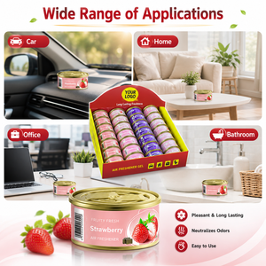 Penyegar Udara Lavender Modern Bentuk Blok Padat dalam Kaleng Kertas untuk Mobil, Kamar Mandi, Lemari, Kantor, Penghilang Bau Gel dengan Aroma Tahan Lama - Product Image 3