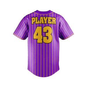 Maillot de baseball vierge personnalisé avec logo OEM en gros, uniforme de baseball d'équipe uni, grande taille, personnalisé pour homme, 100 % polyester - Product Image 6