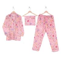 Ensemble de pyjama vintage en coton imprimé floral, ultra doux, thermique et respirant, pour les vacances, nuisette taille XS pour la maison et l'hôtel