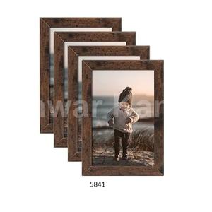 Set Of 4 Pack Natural Brown Wooden <b>Photo</b> <b>Frame</b> With Glass <b>For</b> Home Living Room Tabletop <b>Wall</b> Decor Display - Product Image 1