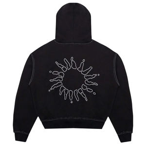 Sudadera con Capucha de Alta Calidad, Personalizada con Pedrería, Estilo Urbano, para Hombre, 100% Algodón, Talla Grande, con Letras de Pedrería, Unisex - Product Image 2