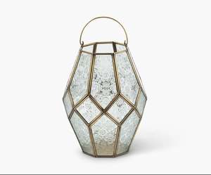 Latest Design Glass Metal Candle <b>Lantern</b> Candelabra with <b>Gold</b> Brass Finish for Christmas and Easter Wedding Decorations - Product Image 1