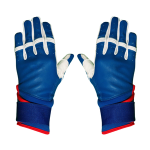 Guantes de bateo de béisbol resistentes y duraderos de dedo completo de cuero genuino personalizables para jugadores - Product Image 1
