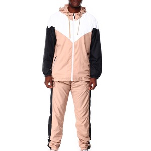 Customizable Windbreaker Outdoor Jacket Pant Set with Logo Hooded Waterproof Tracksuits for Winter Season - Product Image 3