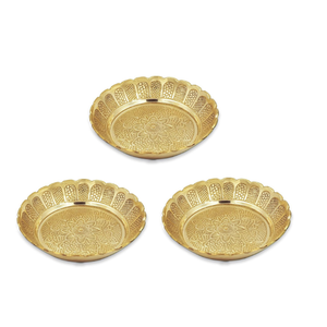 Solid Brass Fork Set for Puja Decoration & Gift (1 Piece <b>Large</b> 11cm Dishwasher <b>Safe</b>) - Product Image 2