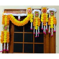 Toran Bandanwar, design complexe, fait main, en plastique écologique, Rangoli suspendu, décoration pour la maison, Diwali, mariage, événement culturel