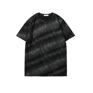 Camiseta elástica ajustada con cuello redondo personalizada de alta calidad para hombre, camiseta estampada fresca para hombre - Product Image 4