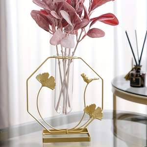 Maison & Jardin> Décoration intérieure> Vases> Vases en Fer pour Décoration de Maison et de Mariage avec Support Tube en Verre Design Art Déco - Product Image 5