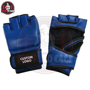 Guantes de MMA de Cuero y Microfibra con Cierre de Velcro, Soporte para Muñeca, para Boxeo, Grappling, Artes Marciales, Entrenamiento, Puñetazos, Muay Thai, Combate - Product Image 2