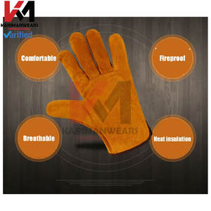 Gants de soudeur en cuir de vachette de qualité supérieure Gants de sécurité au travail en cuir de vachette résistants aux coupures ignifuges résistants à la chaleur - Product Image 3