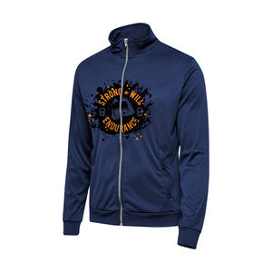 Sudadera con capucha y cremallera completa de algodón 100% personalizada para hombre, ropa de calle de cuello alto de Color sólido, Technics bordados, fabricante OEM con estampado frontal - Product Image 3