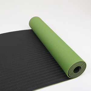 Tapis de yoga pliable double couche en suède antidérapant, idéal pour les voyages, 6 mm TPE, avec lignes de guidage, enroulable, 183 cm, avec sac de transport, commande en gros par l'<span class=keywords><strong>acteur</strong></span> - Product Image 3