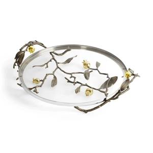 Bandeja de Metal Personalizada Hecha a Mano, Diseño Clásico, Ecológica, Duradera, con Asas Florales para Decoración del Hogar, Apta para Lavavajillas - Product Image 2