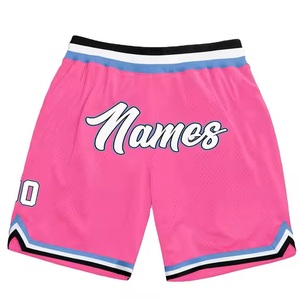 Short de basket-ball en maille extensible 6 pouces, short de basket-ball rétro personnalisé avec broderie personnalisée et design de mode unisexe - Product Image 5