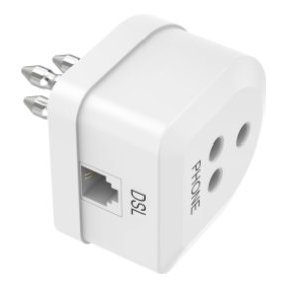 ตัวกรอง ADSL แบบสามขั้วพร้อมปลั๊กสีขาว 00201162-ขั้วต่อและเทอร์มินัล - Product Image 1