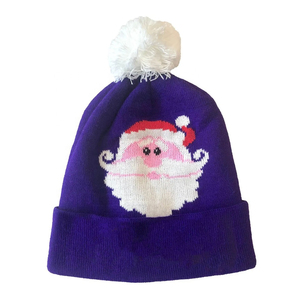 Bonnet de noël chapeau pompon à la mode tricoté hiver tête porter coton doux taille libre motif de dessin animé personnalisé pour tous - Product Image 4
