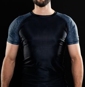 Customizable 2024 MMA Rash Guard with Solid Pattern Anti-Slip <b>Rubber</b> Waist Plain Dyed for Adults OEM Service - Product Image 2