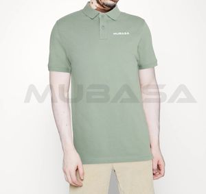 Polos en coton respirant pour hommes surdimensionnés brodés couleur unie unisexe microfibre polos Mubasa Sports - Product Image 1