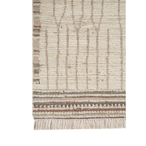 Alfombras de Lana Tejidas a Mano Manifest Ivory, Diseño Geométrico Abstracto para el Hogar, Sala de Estar, Pasillo, Entrada, Diseño de Rompecabezas Rectangular - Re-1182(F) - Product Image 4