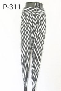 Pantalon d'été imprimé en coton pour femmes du meilleur fabricant taille XL mi-élastique pleine longueur soie respirant bon prix plat - Product Image 6