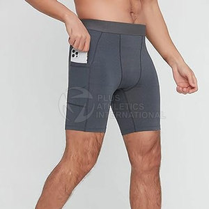 Jogger deportivo de gimnasio de alta calidad para hombres, pantalones cortos para correr con pantalones cortos de compresión elásticos, fabricante hecho en Pakistán - Product Image 4