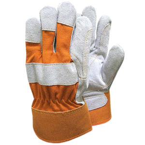 Gants de travail en cuir de vachette fendu Gants de sécurité de construction canadiens robustes avec résistance aux étincelles de chaleur - Product Image 5