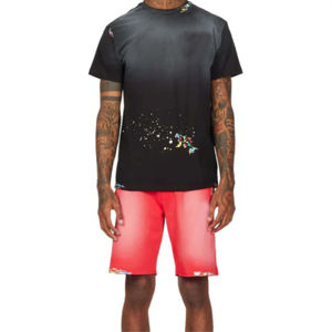 Offre Spéciale 2025 ensemble t-shirt et short à la mode pour hommes ensemble d'été de broderie personnalisée délavé à l'acide pour hommes - Product Image 5