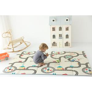 200x140x0,7 cm Alfombra de juego para bebés XPE de un solo lado-Enrollable, impermeable, carrera de coches de espuma no tóxica - Product Image 5