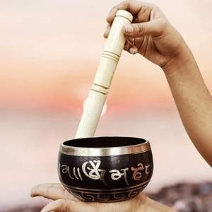 ชามร้องเพลงดีไซน์แบบโบราณทำจากทองเหลืองล้วนมีหลายสีดีไซน์รูปทรง - Product Image 2