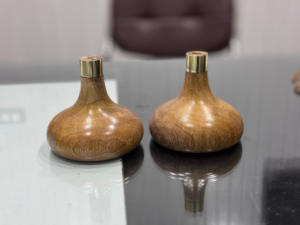 Traditional Handmade <b>Candle</b> Holders in Mango and Acacia <b>Wood</b> Unique Vintage Style <b>Candle</b> <b>Stick</b> Hodlers - Product Image 2
