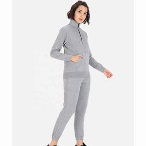 Meilleur prix Dames Jogger 2 Pièces Fitness Vêtements Sweat Survêtements Jogging Sport costume Femmes Survêtements - Product Image 2