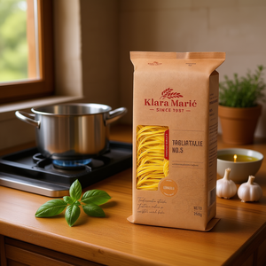 Pâtes Clara # 5 Rubans de Tagliatelle Artisanales en Blé Dur Séchées de Qualité Supérieure 250g Sac Modèle 0700257 KLARA MARIC Emballées - Product Image 3