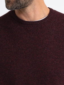 Pull en maille pour homme, col rond, manches longues, fin, 100% coton, respirant, pour l'hiver - Product Image 3
