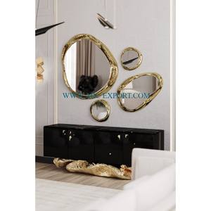 Feuilles florales concevant la meilleure qualité miroir mural suspendu moderne de grande taille motif d'aspect attrayant miroir intérieur classique pour la maison - Product Image 2