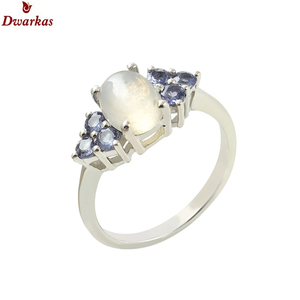 Anillo de piedras preciosas múltiples de Prehnita natural de Plata de Ley 925 de diseño de lujo - Product Image 6