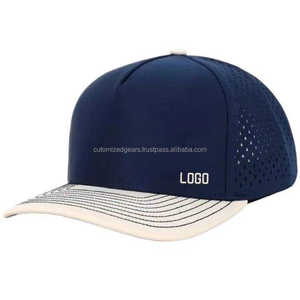 Casquettes de baseball en gros à séchage rapide 100 % polyester perforées au laser avec visière incurvée, casquette de golf personnalisée pour les sports de plein air - Product Image 4