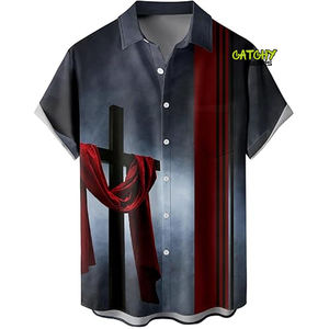 <b>Hawaiian</b> <b>Shirt</b> Men's Casual 3D Printed Beach Short Sleeve Top Fashion Breathable Men's Clothing - Product Image 3