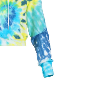 Sudadera con Capucha Extra Grande de Felpa de Algodón para Mujer, Talla Grande, con Cordón Ajustable, Logotipo Personalizado, Diseño a Cuadros, Deportiva, Corta, para Entrenamiento Activo y Yoga, de MARUF MFG CO - Product Image 4