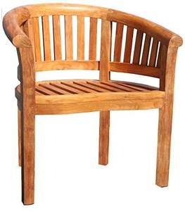 Silla con acabado de madera natural con tallas artísticas perfectas para interiores vintage o asientos formales - Product Image 2