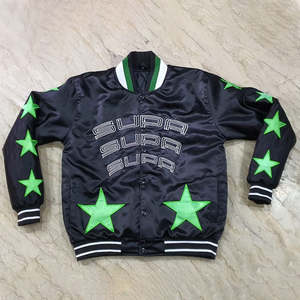 Veste bomber sportive en coton de haute qualité personnalisée Kivotech, unisexe, brodée, doublée de polaire pour l'hiver, style vintage - Product Image 3