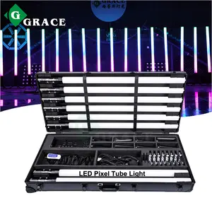 Igracelite 8pcs * 1 bộ IP65 1.2m uplights pin không dây 360 độ LED Pixel Ống ánh sáng DMX