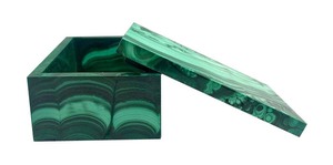 Handcrafted Green Malachite Stone Jewelry <b>Box</b> Luxury Gemstone Decorative Storage <b>Box</b> Crystal Art <b>Vanity</b> <b>Box</b> - Product Image 3