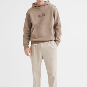 Diseña tu propio logotipo Sudaderas con capucha de contraste de impresión Ajuste regular Tejido inverso Fleece Invierno a granel Envío rápido Diseño OEM - Product Image 3