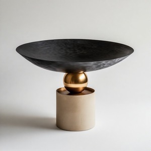 Bol à couronne en satin bol de service élégant en forme ronde personnalisée pour la décoration de service de mariage d'hôtel à la maison utiliser un bol - Product Image 2