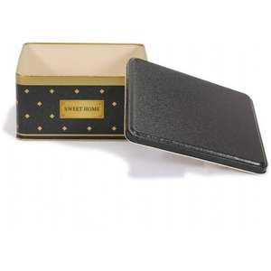 198x198x100 mm Gold Square Metal Storage <b>Box</b> 3.7L Capacity Elegant Metal Baskets for Home <b>Sweet</b> Home - Product Image 4