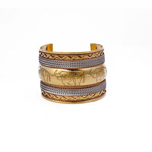 Bracelet de poignet ajustable en laiton plaqué antique, design ange, bracelet ouvert, pour mariage - Product Image 4